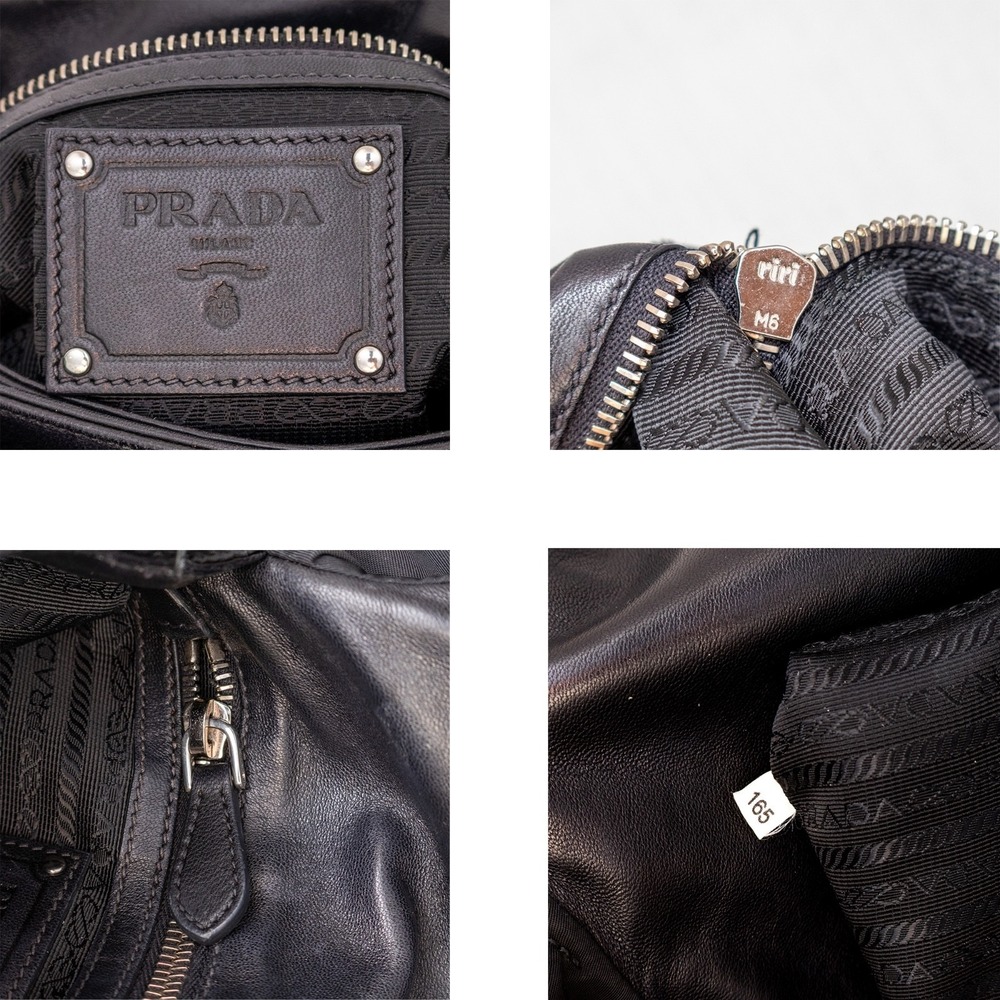 Authentic Women's Prada‎ Tessuto Black Nylon Ruffle Shoulder Bag - Picture 11 of 11